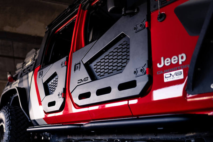 DV8 Offroad 18-22 Jeep Wrangler JL/JT Spec Series Half Doors - Front Set - Bull Strap