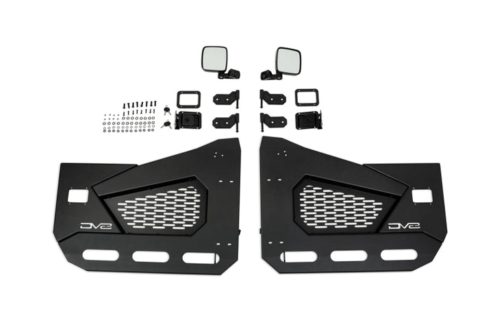DV8 Offroad 18-22 Jeep Wrangler JL/JT Spec Series Half Doors - Front Set - Bull Strap