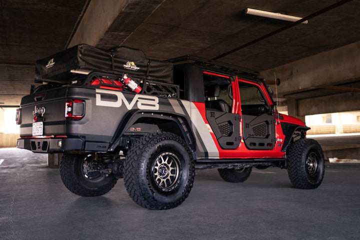 DV8 Offroad 18-22 Jeep Wrangler JL/JT Spec Series Half Doors - Rear Set - Bull Strap