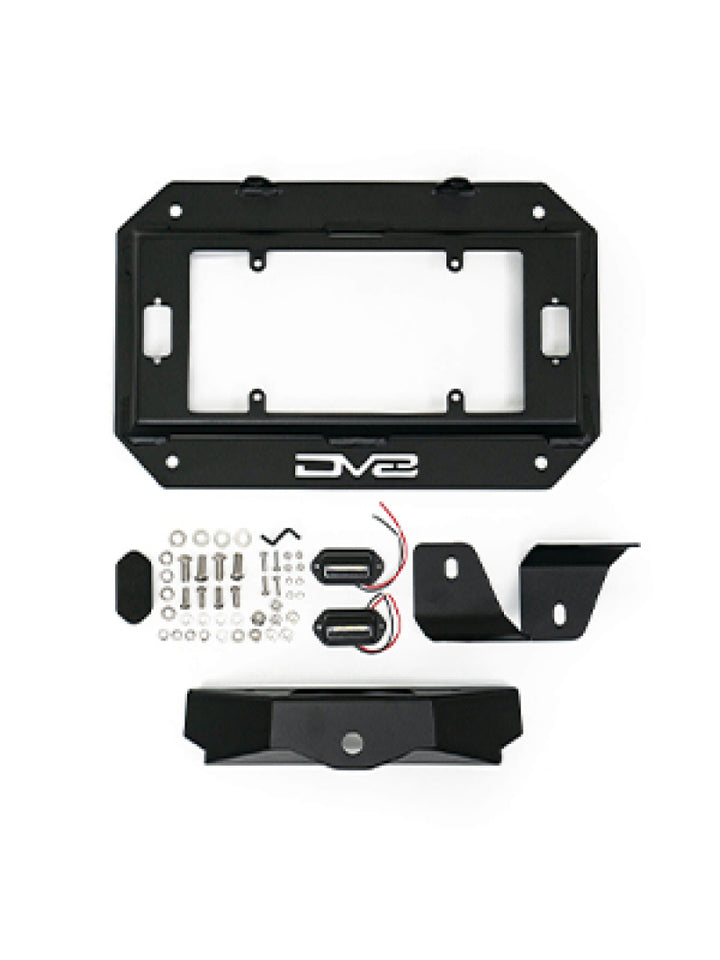 DV8 Offroad 18-22 Jeep Wrangler JL Spare Tire Delete Kit w/Light Mounts - Bull Strap