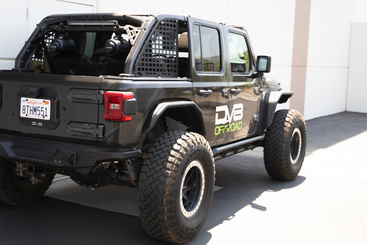 DV8 Offroad 18-23 Jeep Wrangler JL 4 Door FS-15 Series Rock Sliders - Bull Strap