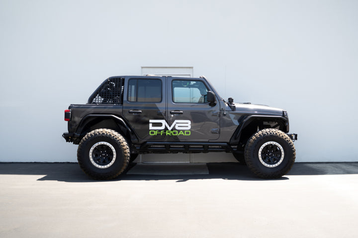 DV8 Offroad 18-23 Jeep Wrangler JL 4 Door FS-15 Series Rock Sliders - Bull Strap