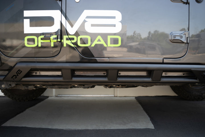 DV8 Offroad 18-23 Jeep Wrangler JL 4 Door FS-15 Series Rock Sliders - Bull Strap