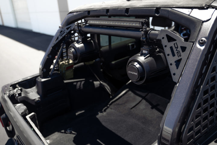 DV8 Offroad 18-23 Jeep Wrangler JL 4-Door Speaker/Light Bar Mount - Bull Strap