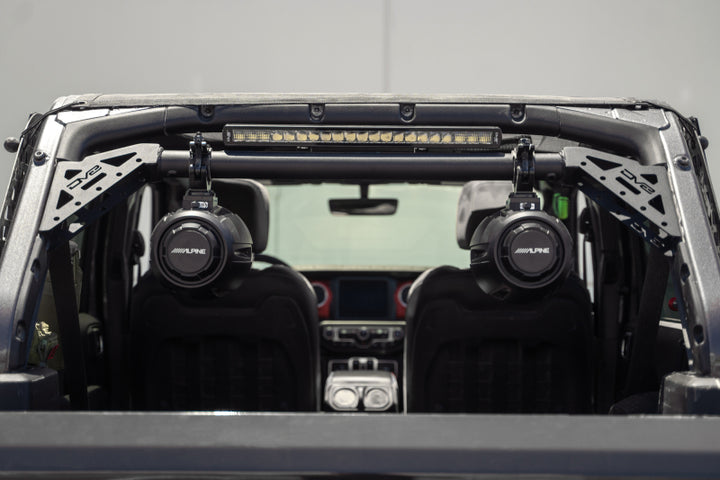 DV8 Offroad 18-23 Jeep Wrangler JL 4-Door Speaker/Light Bar Mount - Bull Strap