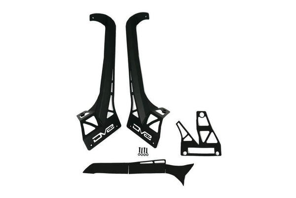 DV8 Offroad 20-22 Jeep JL 392 & JT Mojave A-Pillar Light Bar Mount - Bull Strap
