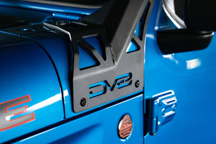 DV8 Offroad 20-22 Jeep JL 392 & JT Mojave A-Pillar Light Bar Mount - Bull Strap