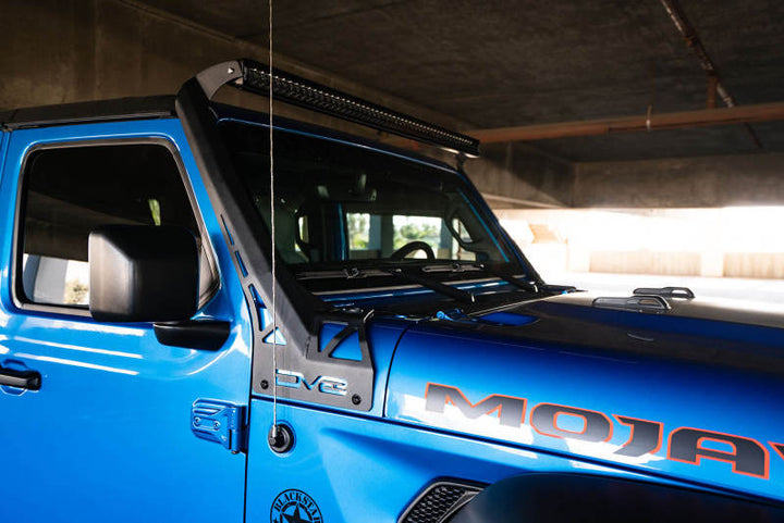 DV8 Offroad 20-22 Jeep JL 392 & JT Mojave A-Pillar Light Bar Mount - Bull Strap