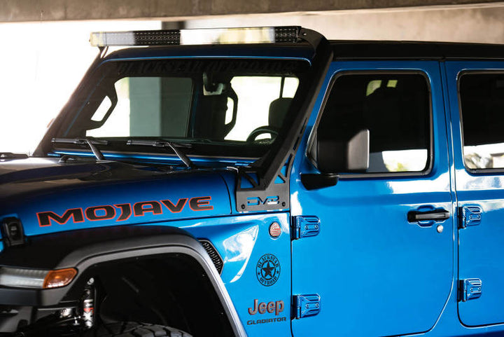 DV8 Offroad 20-22 Jeep JL 392 & JT Mojave A-Pillar Light Bar Mount - Bull Strap