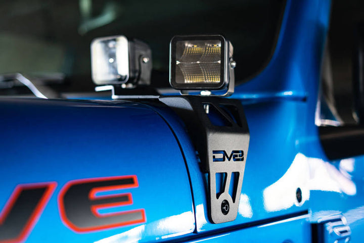 DV8 Offroad 20-22 Jeep JL 392/ Jeep JT Mojave Edition Dual Pod Light Mounts - Bull Strap