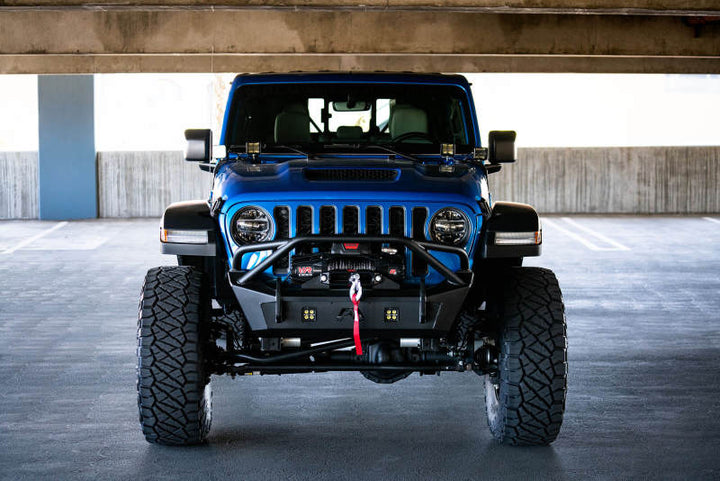 DV8 Offroad 20-22 Jeep JL 392/ Jeep JT Mojave Edition Dual Pod Light Mounts - Bull Strap