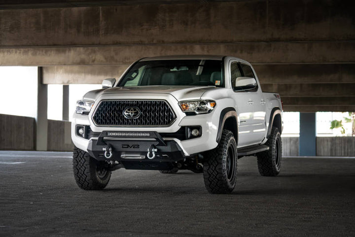 DV8 Offroad 2016+ Toyota Tacoma Center Bumper - Bull Strap