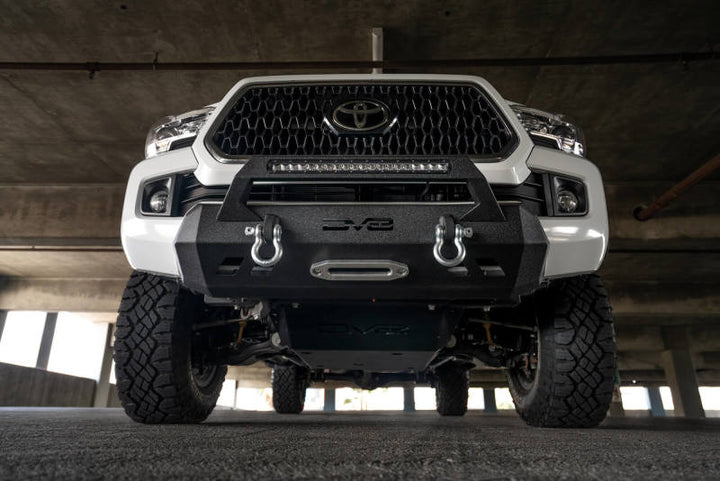 DV8 Offroad 2016+ Toyota Tacoma Center Bumper - Bull Strap