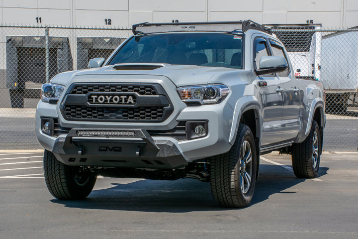 DV8 Offroad 2016+ Toyota Tacoma Center Bumper - Bull Strap