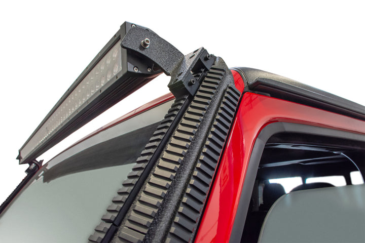 DV8 Offroad 2018+ JL/Gladiator Picatinny Rail A-Pillar Pod LED Light Mount - Bull Strap
