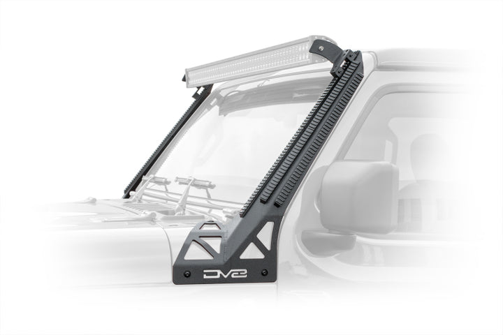 DV8 Offroad 2018+ JL/Gladiator Picatinny Rail A-Pillar Pod LED Light Mount - Bull Strap