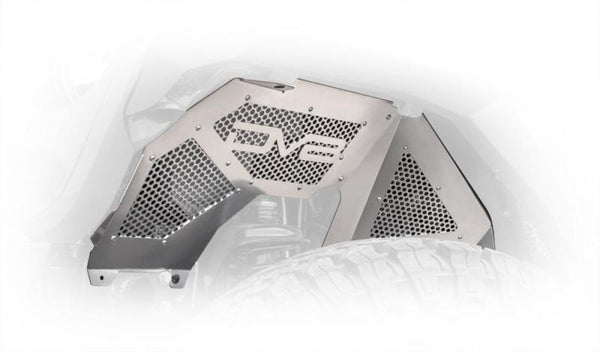 DV8 Offroad 2018+ Jeep Wrangler JL Front Inner Fenders - Black - Bull Strap