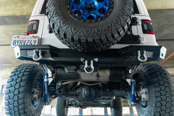 DV8 Offroad 2018 Jeep Wrangler JL MTO Series Rear Bumper w/ Optional Tire Carrier - Bull Strap