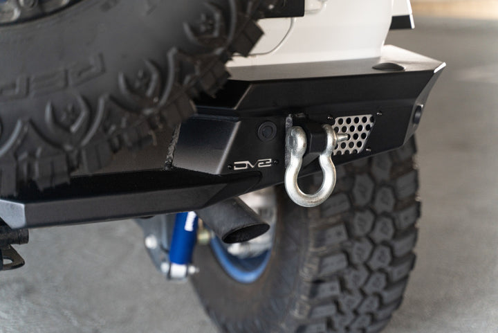 DV8 Offroad 2018 Jeep Wrangler JL MTO Series Rear Bumper w/ Optional Tire Carrier - Bull Strap
