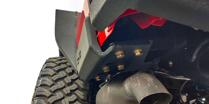 DV8 Offroad 2019+ Jeep Gladiator Bedside Sliders - Bull Strap