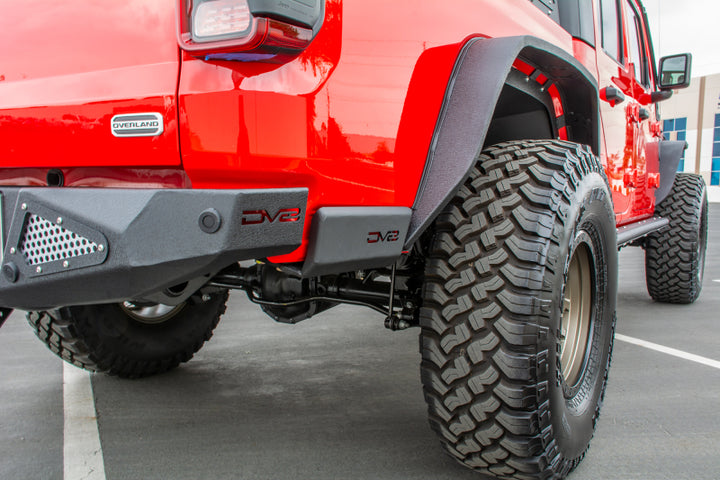 DV8 Offroad 2019+ Jeep Gladiator Bedside Sliders - Bull Strap