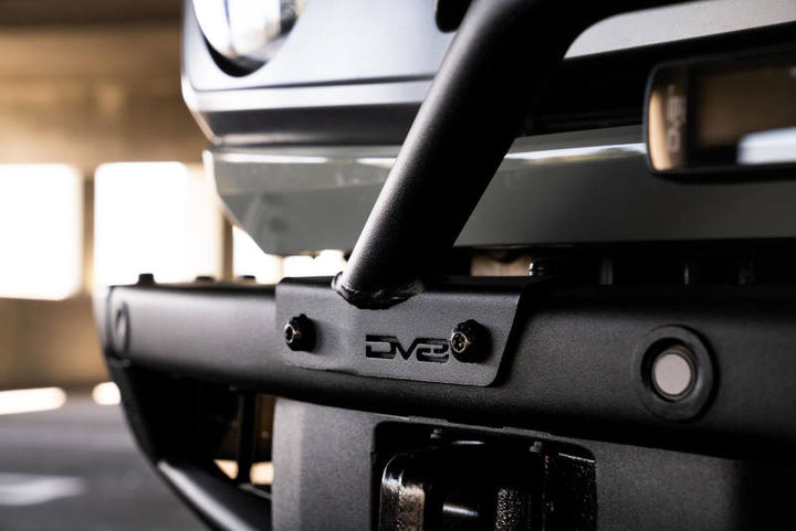 DV8 Offroad 2021-2022 Ford Bronco (Not For Factory Plastic Bumper) Factory Bumper Bull Bar - Black - Bull Strap