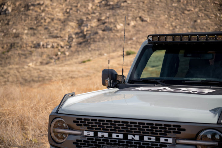 DV8 Offroad 2021 Ford Bronco A Pillar Dual Light Pod Drop Mounts - Bull Strap