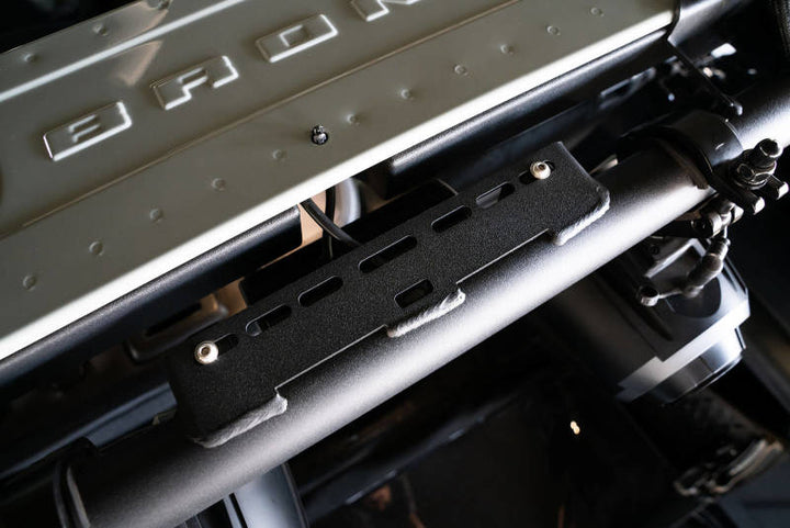 DV8 Offroad 21-22 Ford Bronco 4dr Rear Speaker & Light Mount Bar - Bull Strap