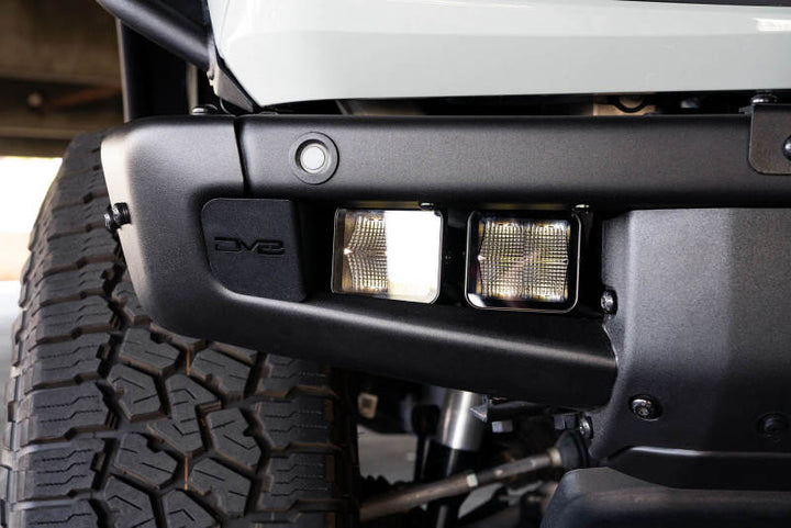 DV8 Offroad 21-22 Ford Bronco Factory Bumper Pocket Light Mount (Pair) 3in LED Pod Lights - Bull Strap