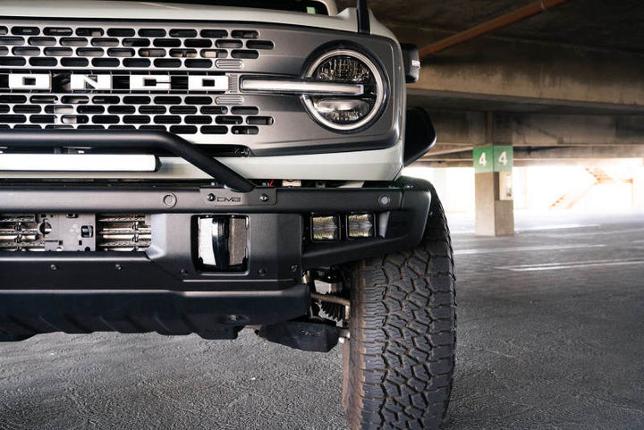 DV8 Offroad 21-22 Ford Bronco Factory Bumper Pocket Light Mount (Pair) 3in LED Pod Lights - Bull Strap
