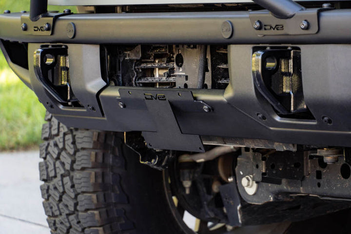 DV8 Offroad 21-22 Ford Bronco Factory Front Bumper Licence Relocation Bracket - Front - Bull Strap