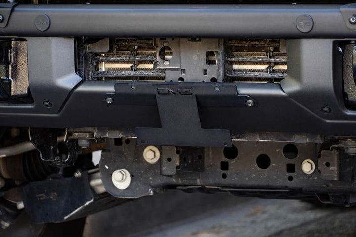 DV8 Offroad 21-22 Ford Bronco Factory Front Bumper Licence Relocation Bracket - Front - Bull Strap