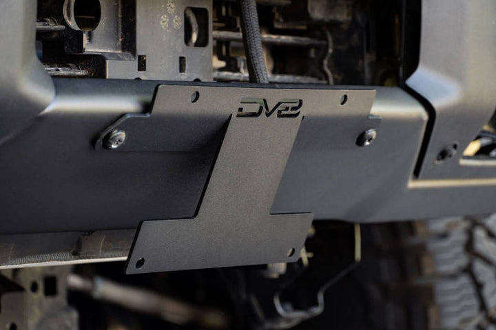 DV8 Offroad 21-22 Ford Bronco Factory Front Bumper Licence Relocation Bracket - Front - Bull Strap