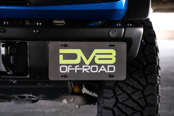DV8 Offroad 21-22 Ford Bronco Factory Front Bumper License Relocation Bracket - Side - Bull Strap