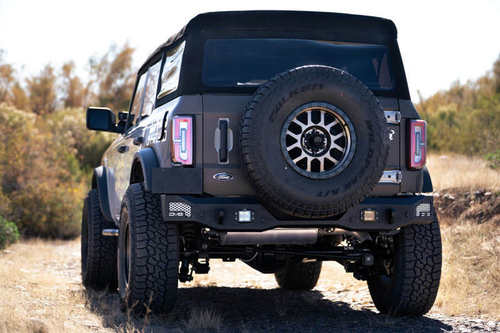 DV8 Offroad 21-22 Ford Bronco MTO Series Rear Bumper - Bull Strap