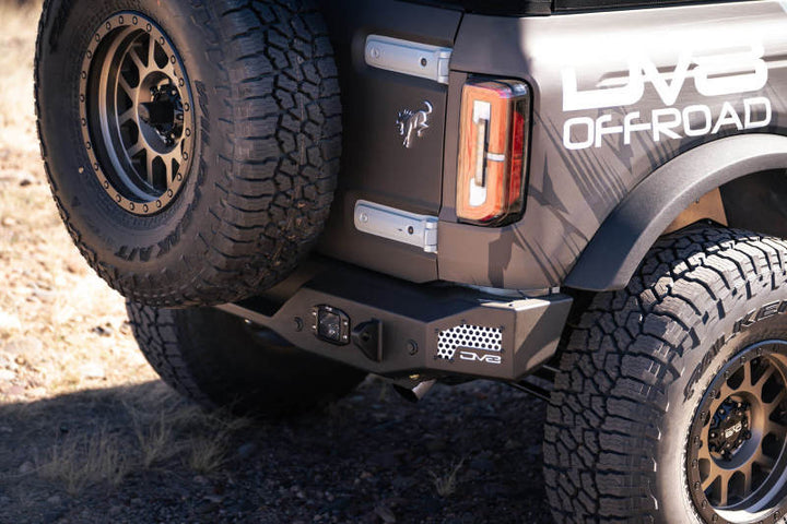 DV8 Offroad 21-22 Ford Bronco MTO Series Rear Bumper - Bull Strap