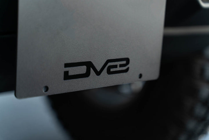 DV8 Offroad 21-23 Ford Bronco Capable Bumper Front License Plate Mount - Bull Strap