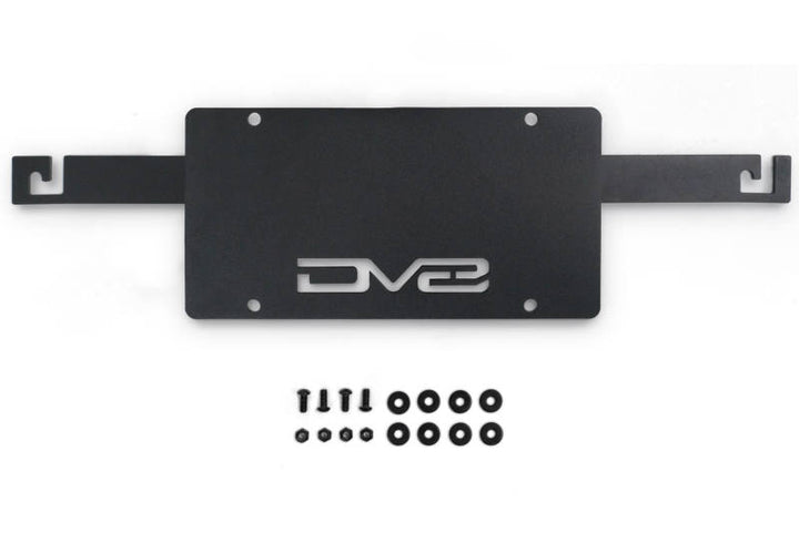 DV8 Offroad 21-23 Ford Bronco Capable Bumper Front License Plate Mount - Bull Strap