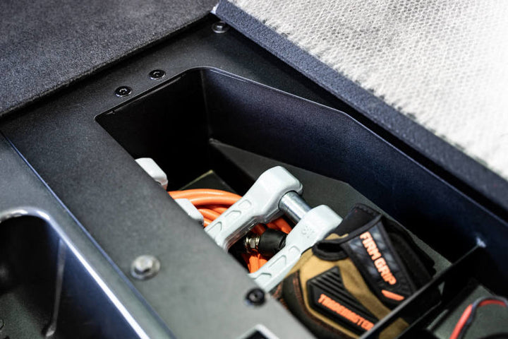 DV8 Offroad 21-23 Ford Bronco (Exc. Bronco Raptor) Air Compressor Mount & Storage Box - Bull Strap
