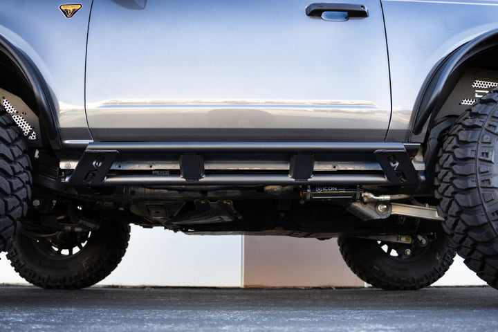 DV8 Offroad 21-23 Ford Bronco FS-15 Series 2-Door Rock Sliders - Bull Strap