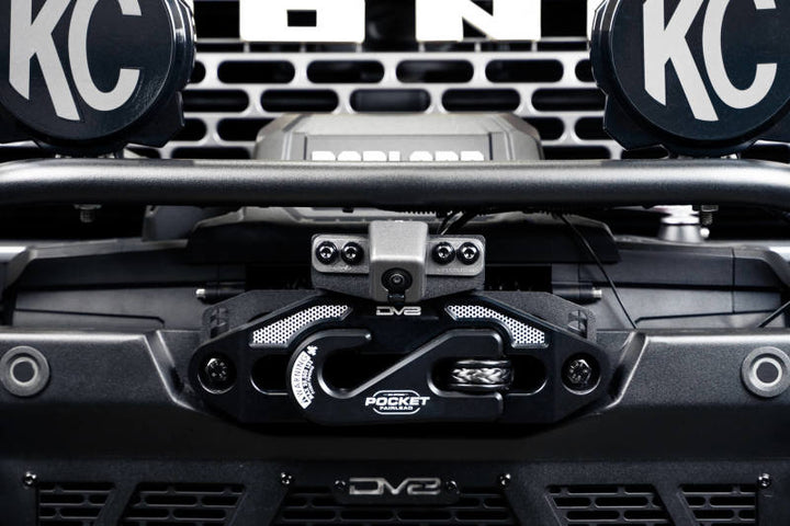DV8 Offroad 21-23 Ford Bronco Front Camera Relocation Bracket - Bull Strap