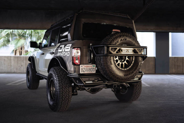 DV8 Offroad 21-23 Ford Bronco Rear License Plate Relocation Bracket - Bull Strap