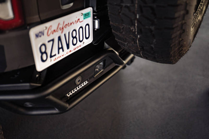 DV8 Offroad 21-23 Ford Bronco Rear License Plate Relocation Bracket - Bull Strap