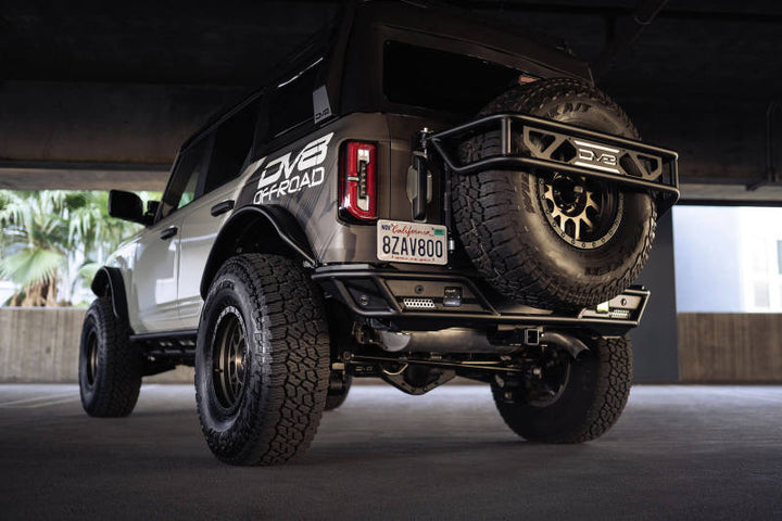 DV8 Offroad 21-23 Ford Bronco Rear License Plate Relocation Bracket - Bull Strap