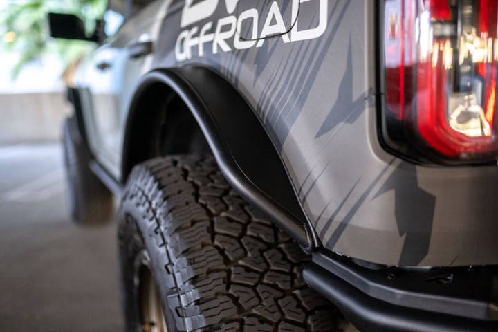 DV8 Offroad 21-23 Ford Bronco Tube Fender Flares - Bull Strap