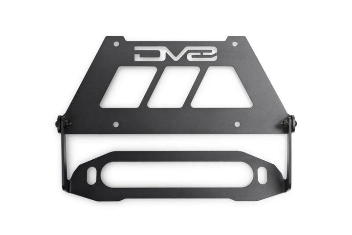 DV8 Offroad Fairlead Mounted Flip-Up License Plate Bracket - Bull Strap