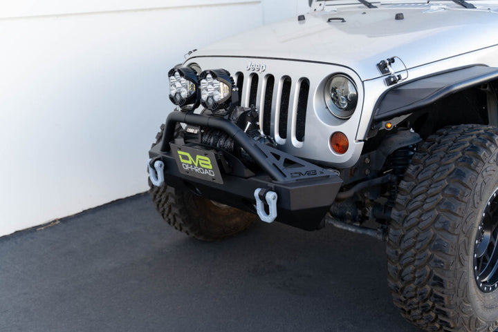 DV8 Offroad Fairlead Mounted Flip-Up License Plate Bracket - Bull Strap