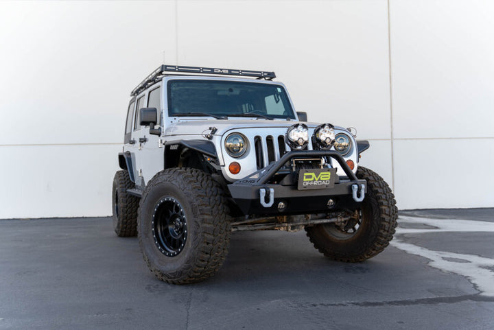 DV8 Offroad Fairlead Mounted Flip-Up License Plate Bracket - Bull Strap