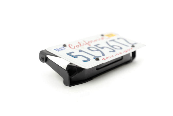 DV8 Offroad Fairlead Mounted Flip-Up License Plate Bracket - Bull Strap
