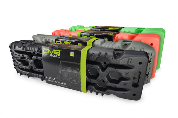 DV8 Offroad Recovery Traction Boards w/ Carry Bag - Olive - Bull Strap